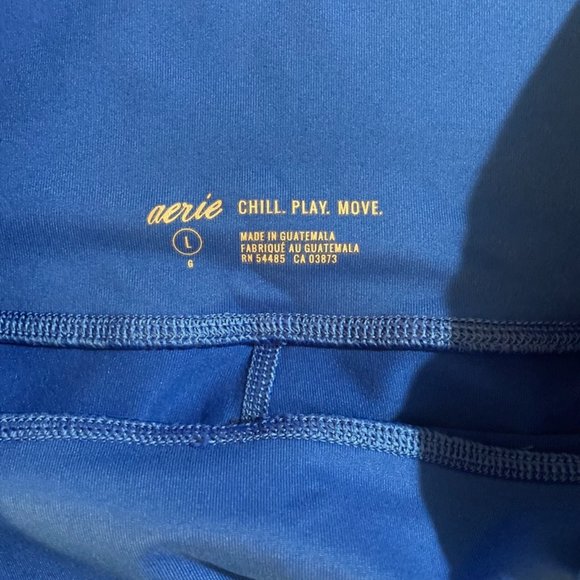 💚 Aerie Biker Shorts Royal Blue Large High Rise - Picture 4 of 5